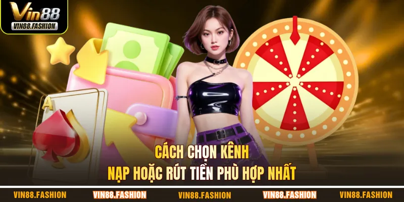 Cách chọn kênh nạp hoặc rút tiền phù hợp nhất